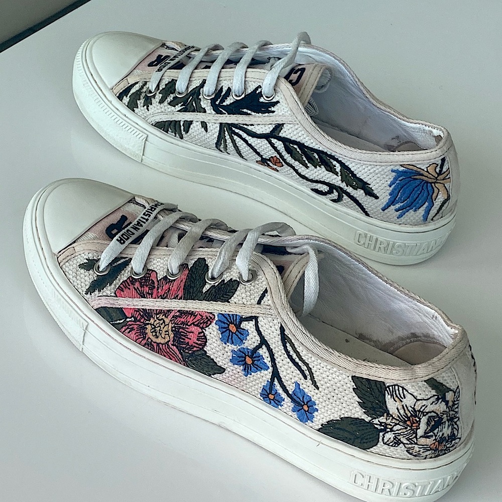 Dior WALK'N'DIOR SNEAKERS Flower Patterns size 40